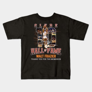 Walt Frazier The Clyde Basketball Legend Signature Vintage Retro 80s 90s Bootleg Rap Style Kids T-Shirt